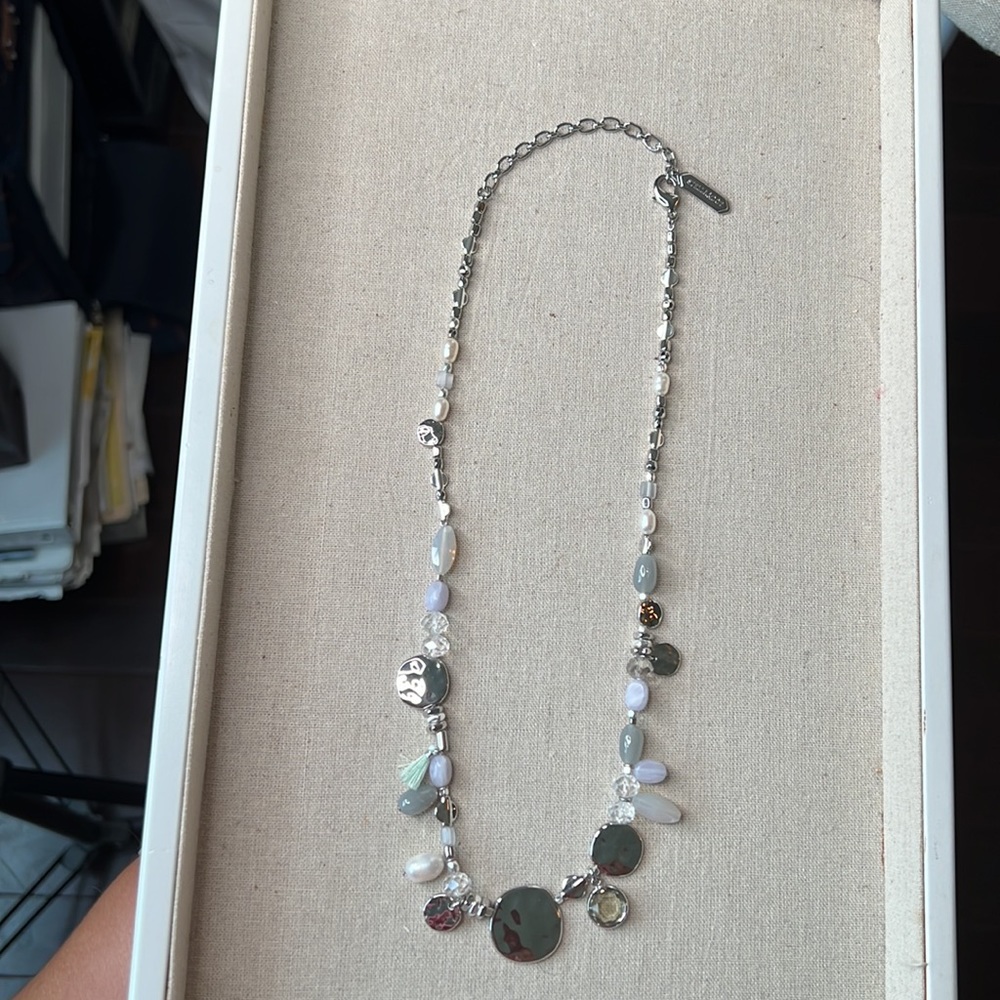 💧STELLA&DOT Metal Bubbles mini statement necklace silver - Picture 4 of 7